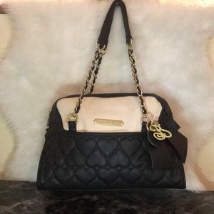 Betsey Johnson Two-Tone Quilted Heart Tote